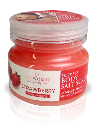 Strawberry Deap Sea Body Salt Scrub (Çilek Aromalı Vücut Tuz Peeling)